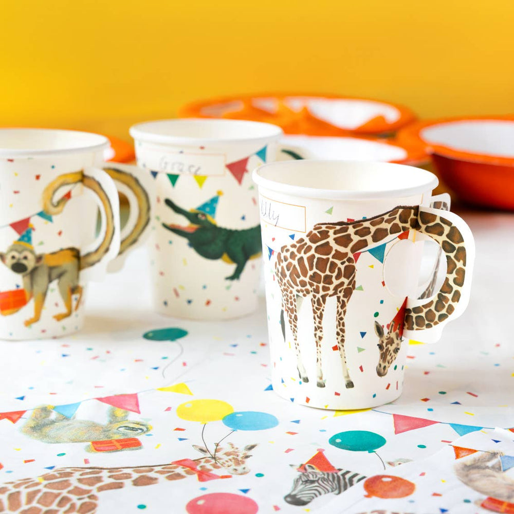 Safari Animal Paper Cups - 8 Pack