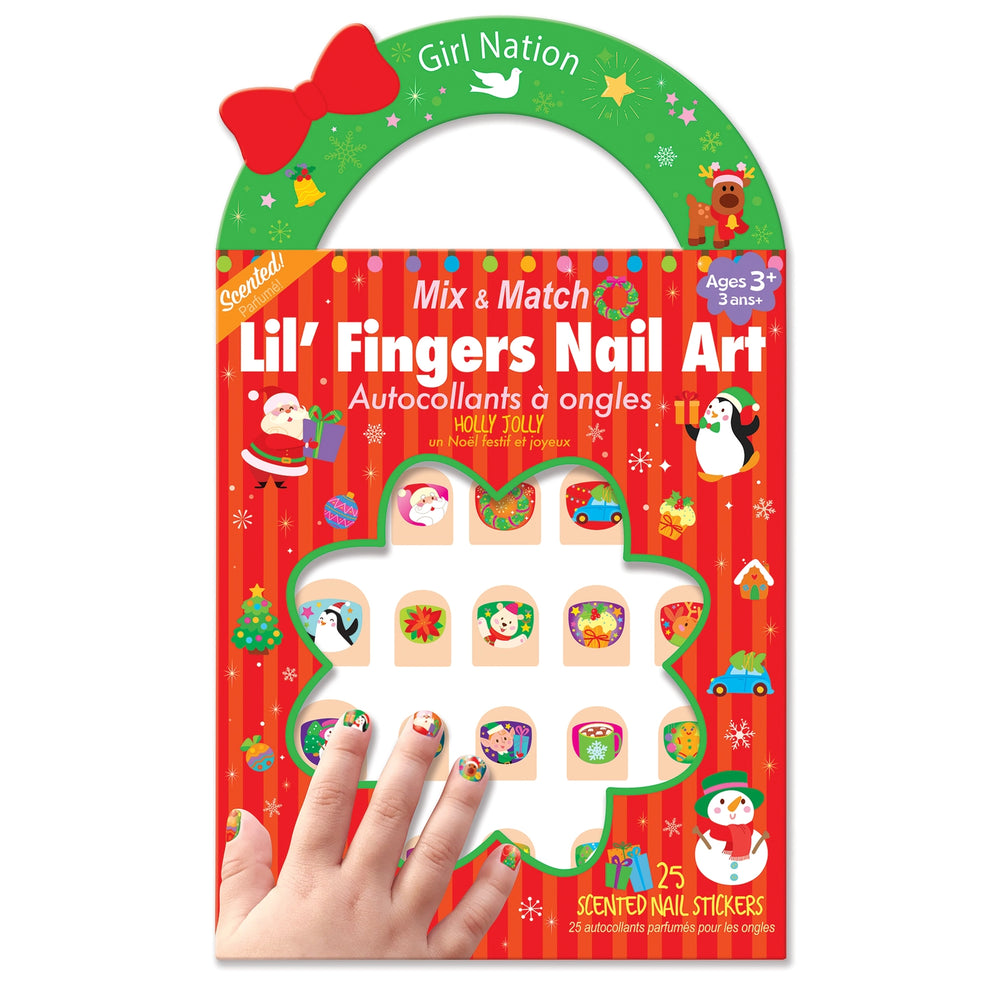 Lil' Fingers Nail Art- Holly Jolly Christmas