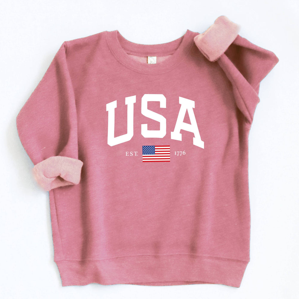 USA EST.1776 Sweatshirt - Pink