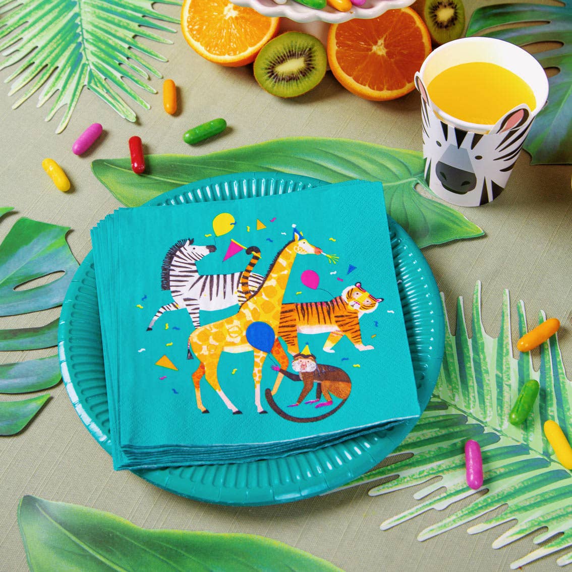 Safari Animal Party Plates - 8 Pack