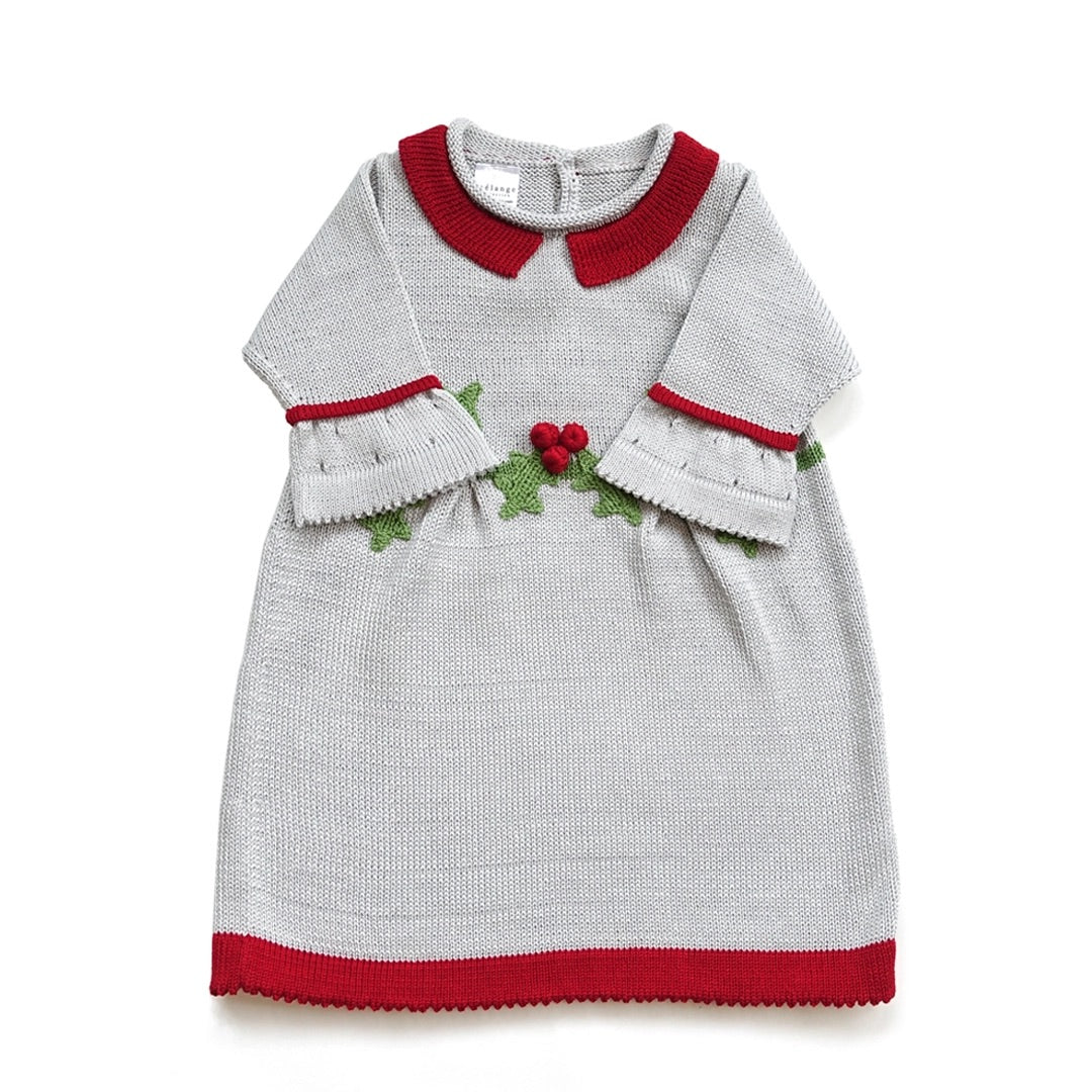 Holly Berry Knit Christmas Dress