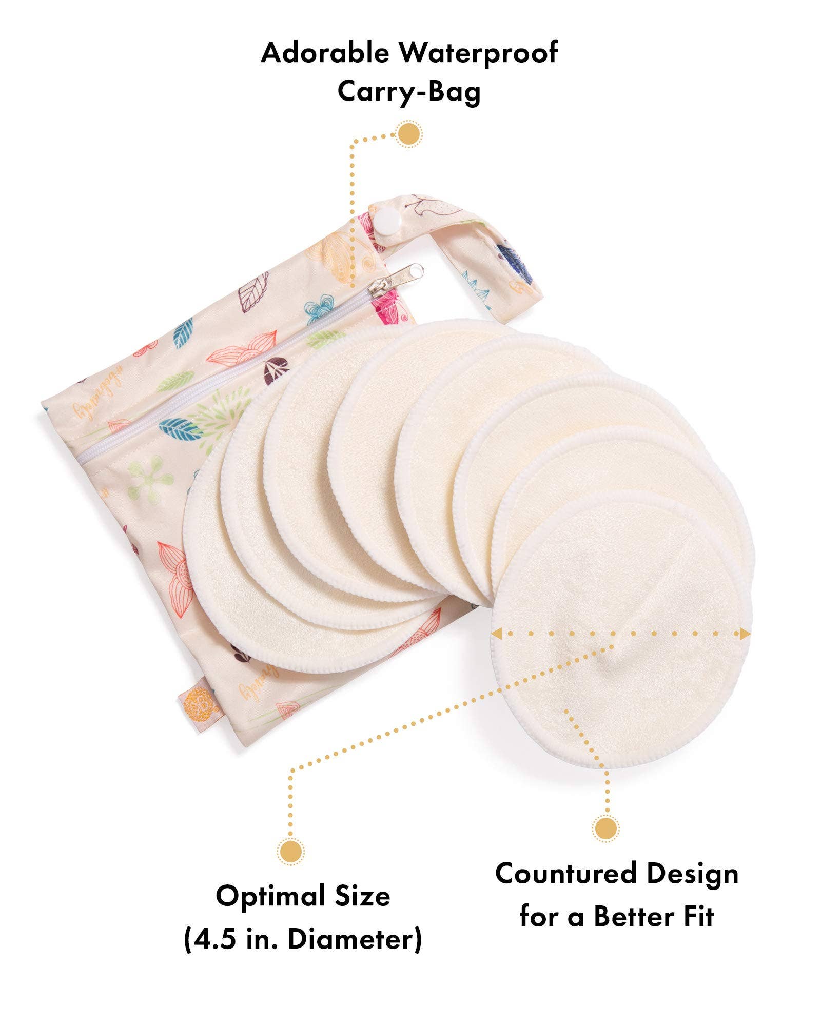 Washable Bamboo Nursing Pads (10-Count)