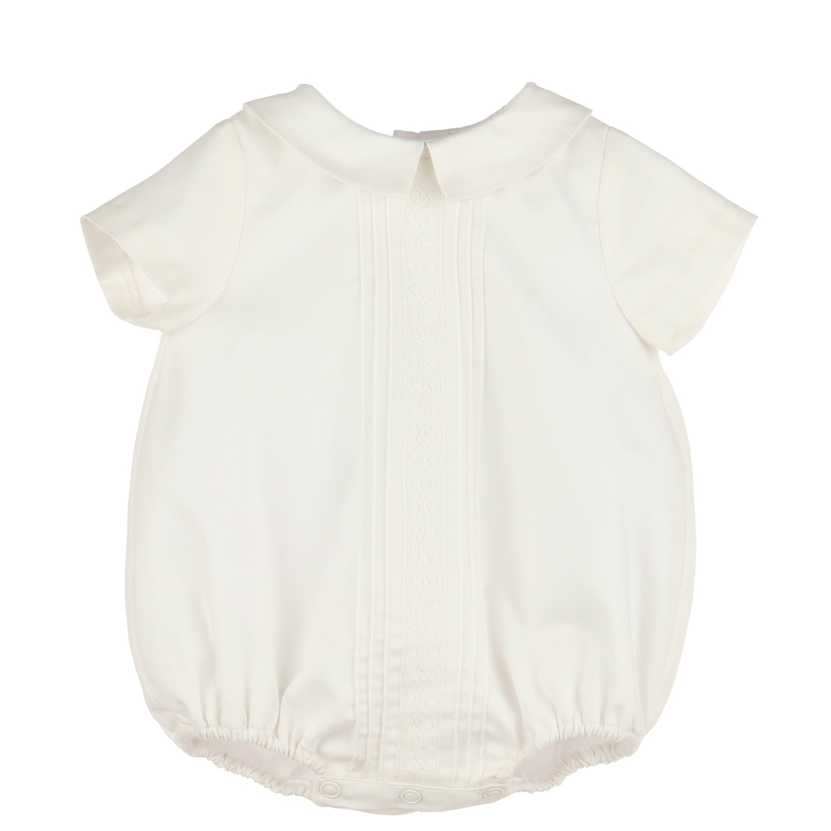 Pin Tuck Boy Bubble - Ivory