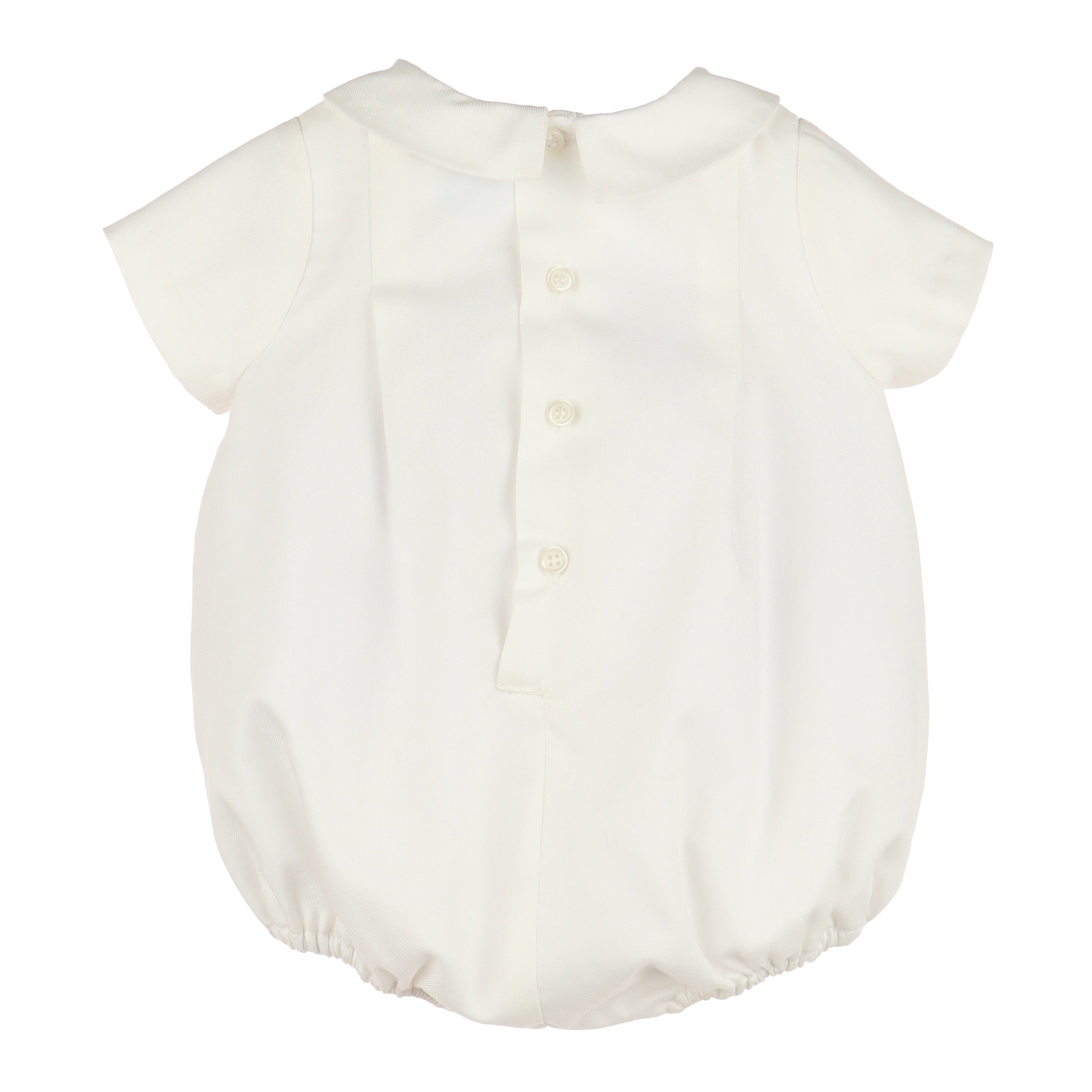 Pin Tuck Boy Bubble - Ivory