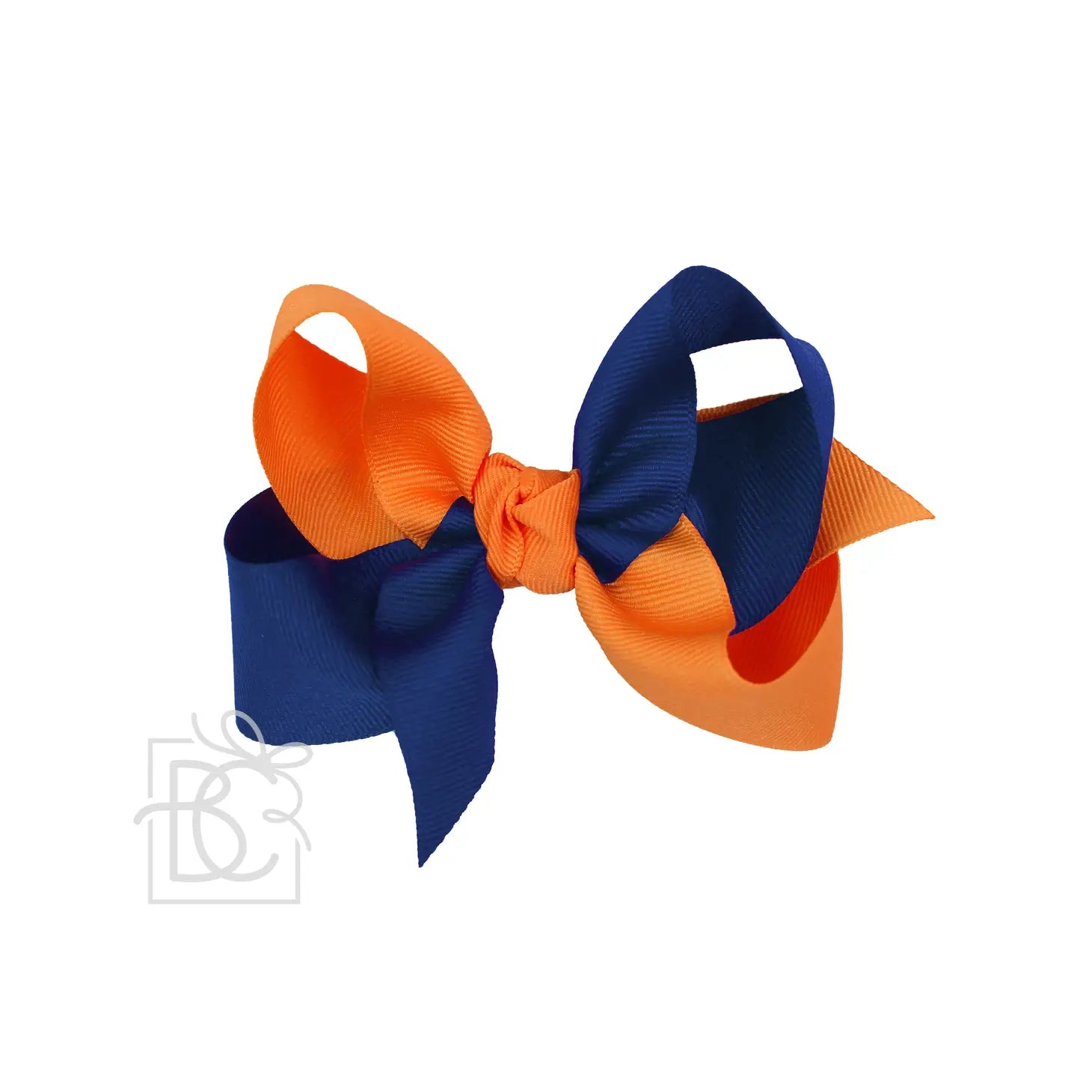 Collegiate Criss Cross Bow - Navy & Orange
