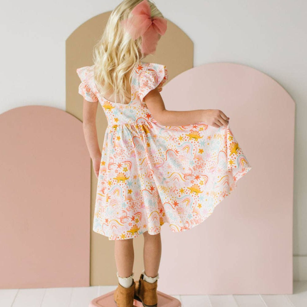 Dreamy Dino Olivia Twirl Dress