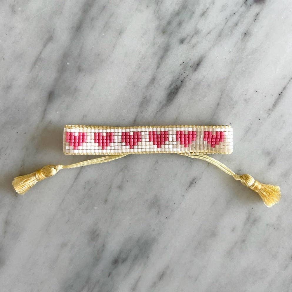 Pink Hearts Kids' Bracelet