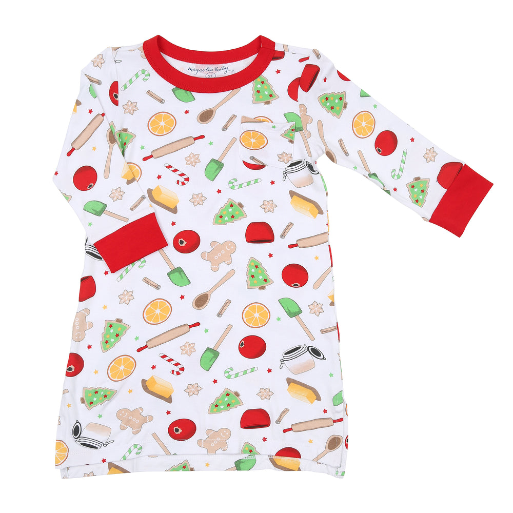 Holiday Baking Girl's Nightdress