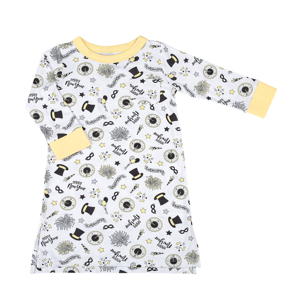 Happy New Year! Girl's Long Sleeve Nightdress