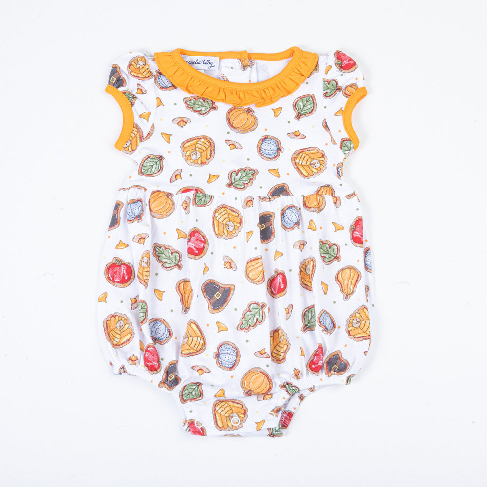 Gobble, Gobble Cookies Print Short Sleeve Girl Bubble