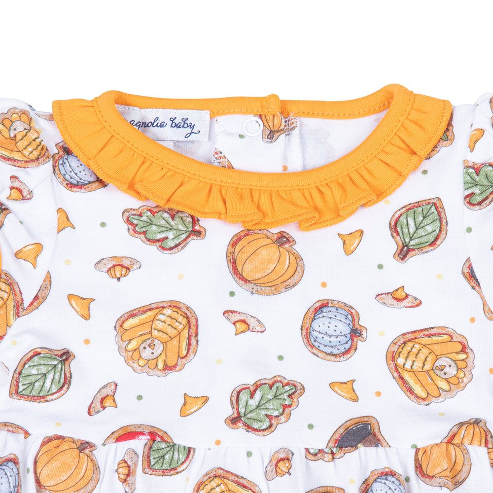 Gobble, Gobble Cookies Print Short Sleeve Girl Bubble