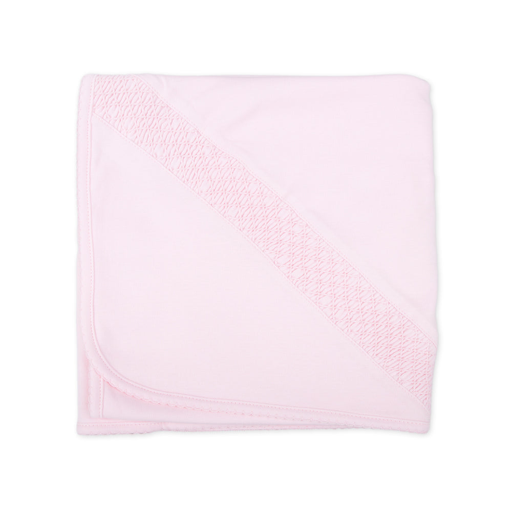 Smocked Receiving Blanket - Pink