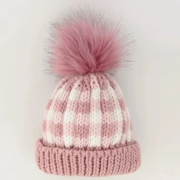 Rosy Pink Buffalo Check Hat