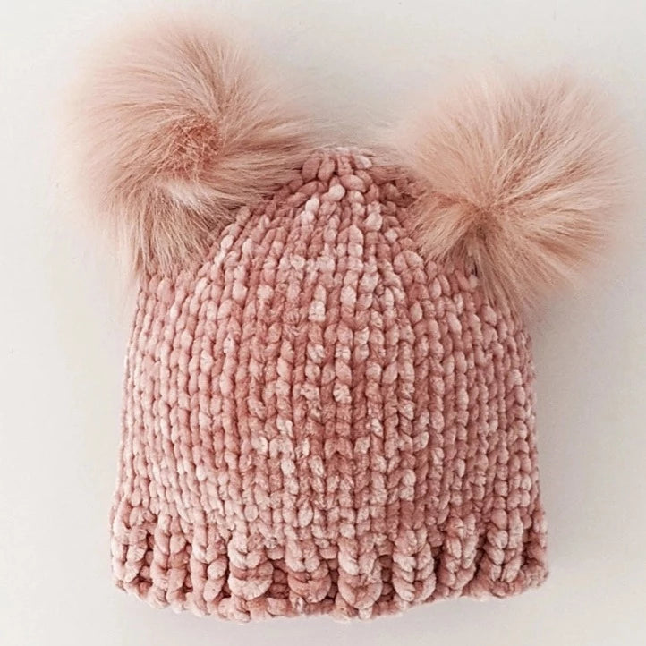 Rosy Chenille Hat