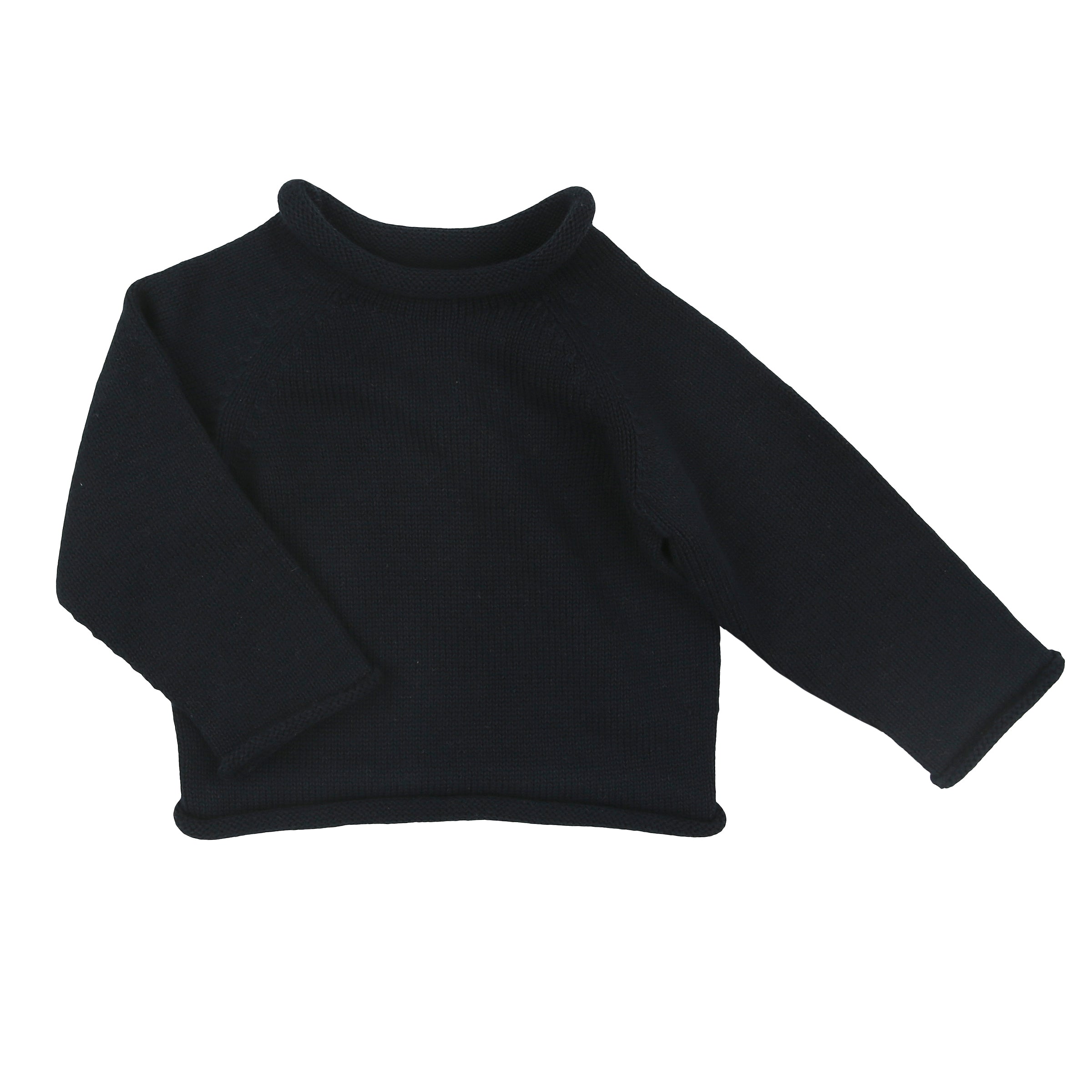 Cotton Rollneck Sweater - Navy Blue