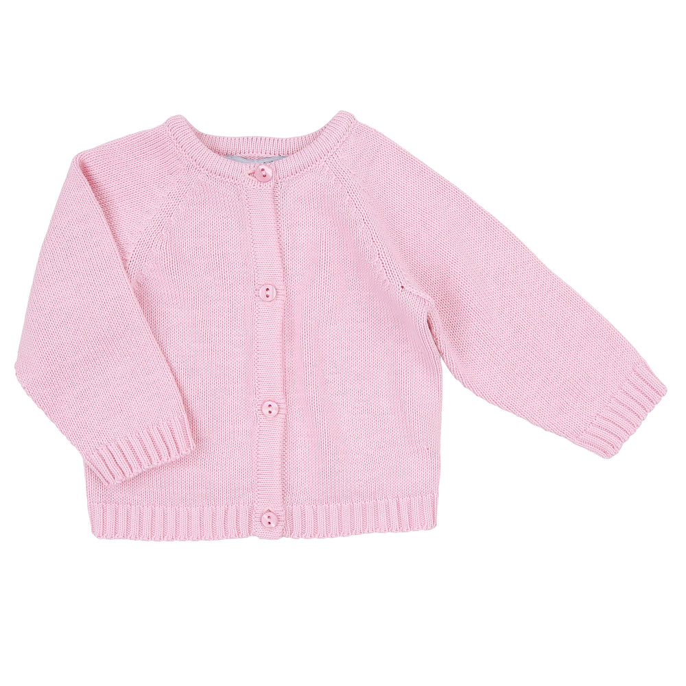 Cotton Knit Cardigan - Pink