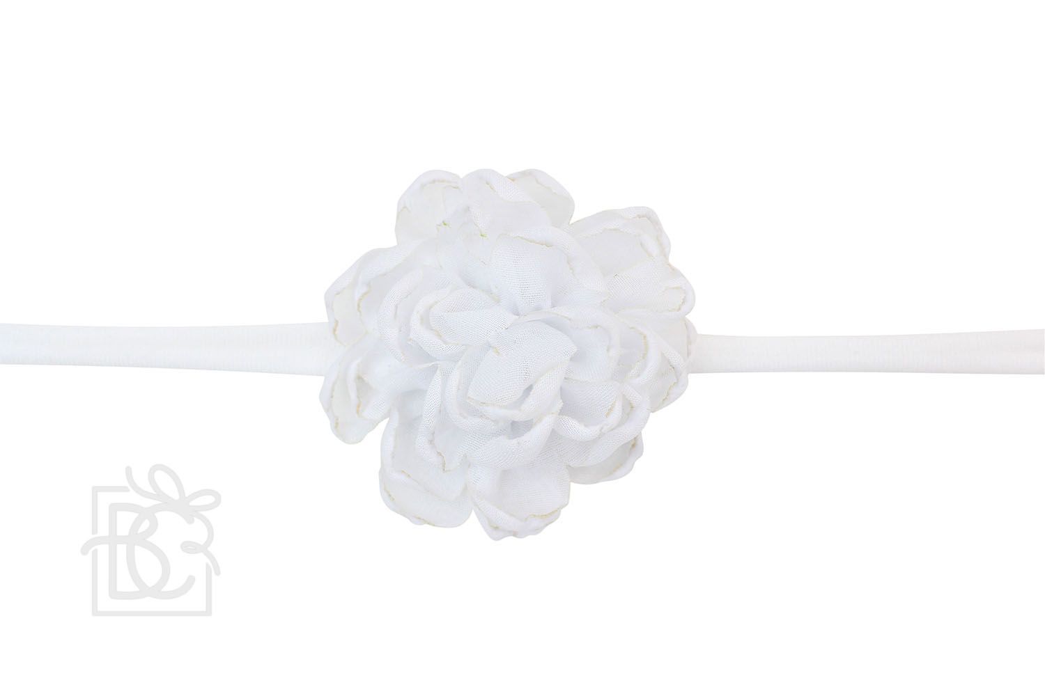 White Mini Penny Flower Headband