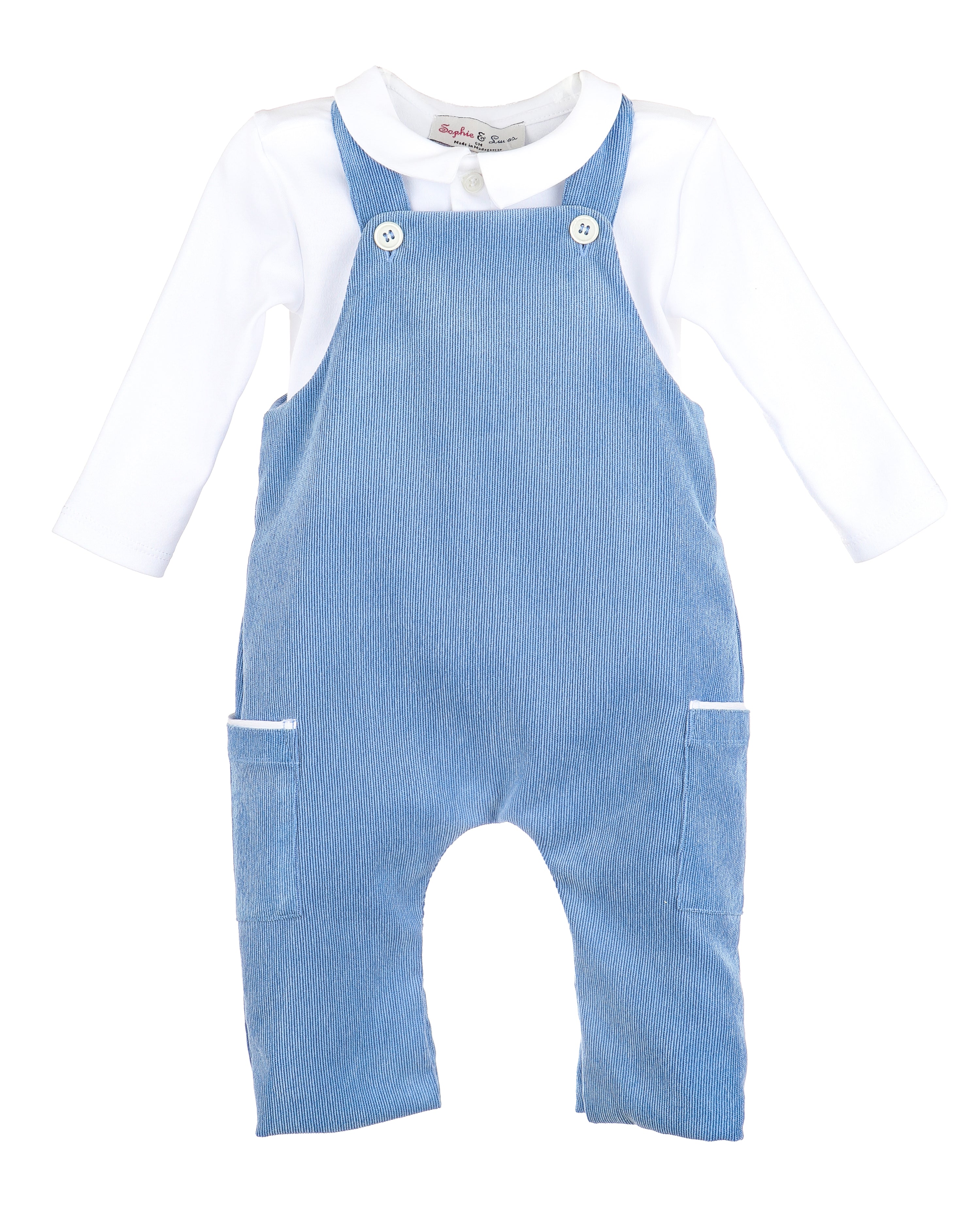 Comfy Cord Overall Set - Blue