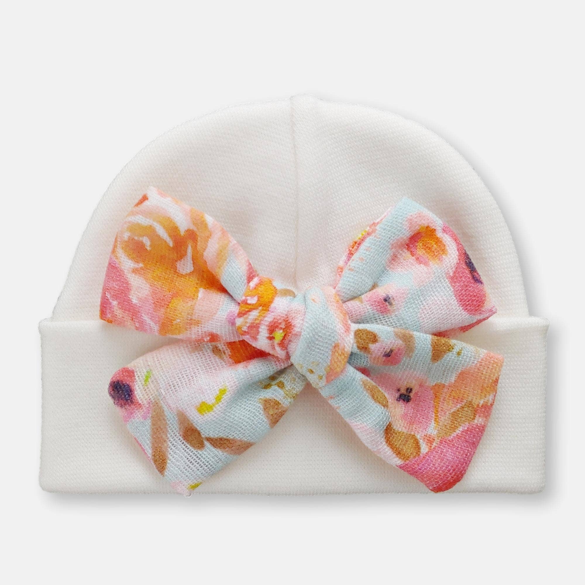 Muslin Bow Hat - Sweet Blooms