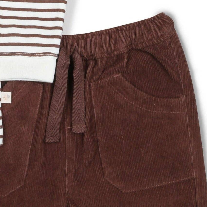 Tee & Corduroy Pant Set - Plum