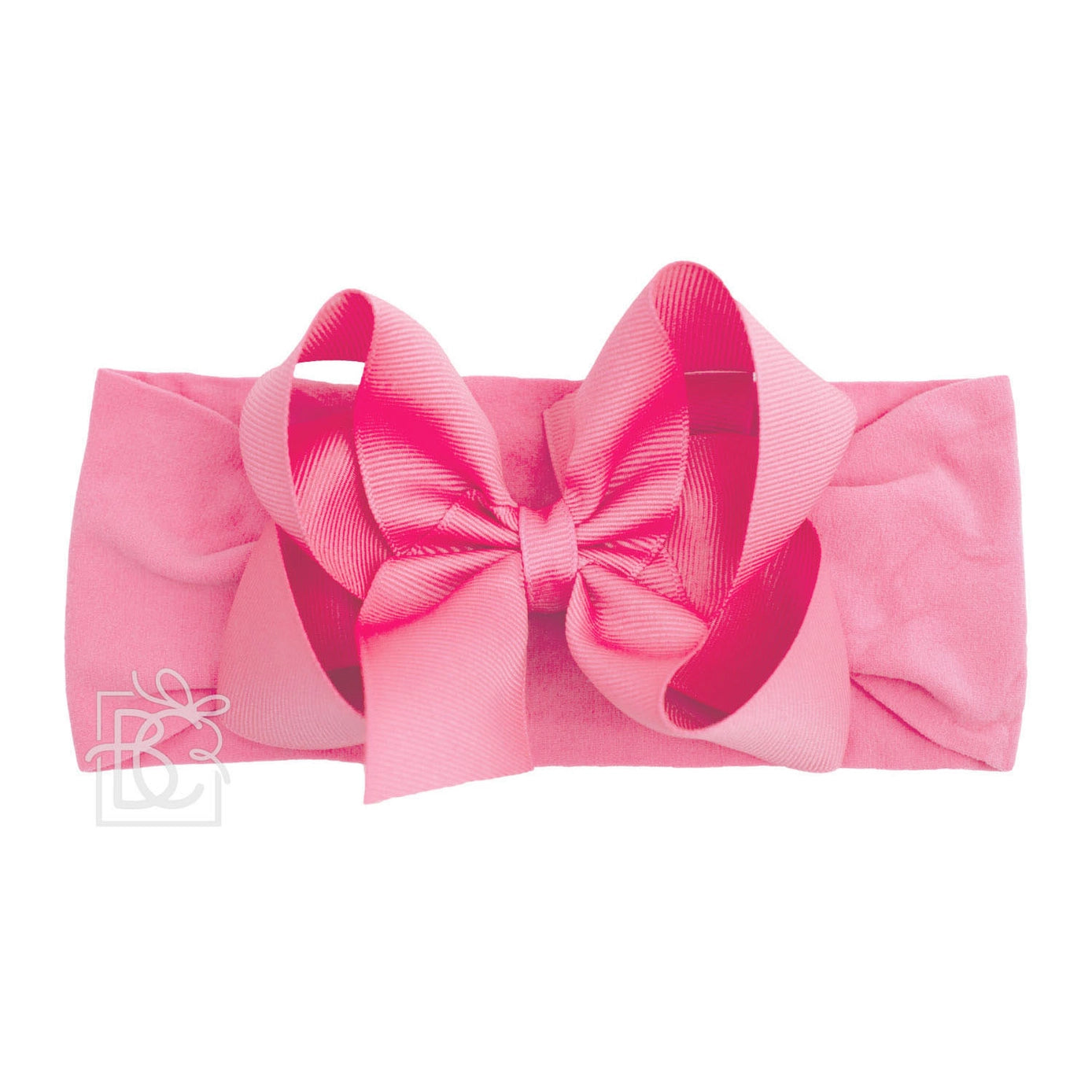 Wide Headband with 4.5" Signature Grosgrain Bow - Hot Pink