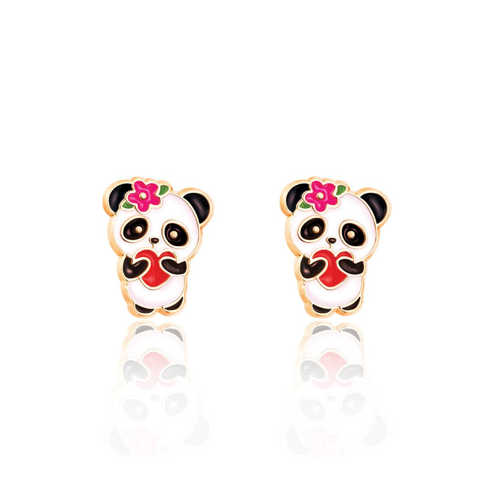 Panda Love Pierced Earrings