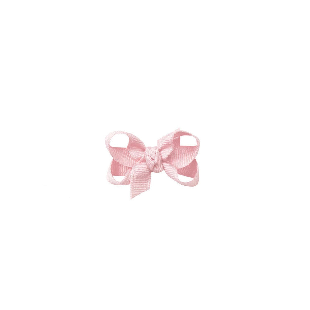 Infant Signature Grosgrain Bow on Clip -  Light Pink