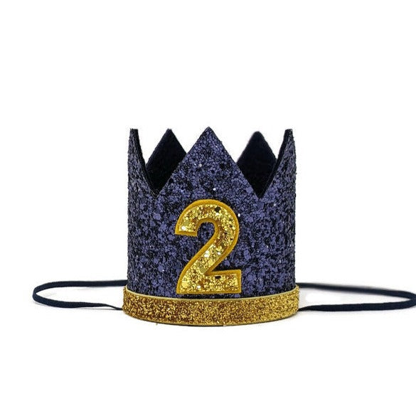 Navy Glitters Crown