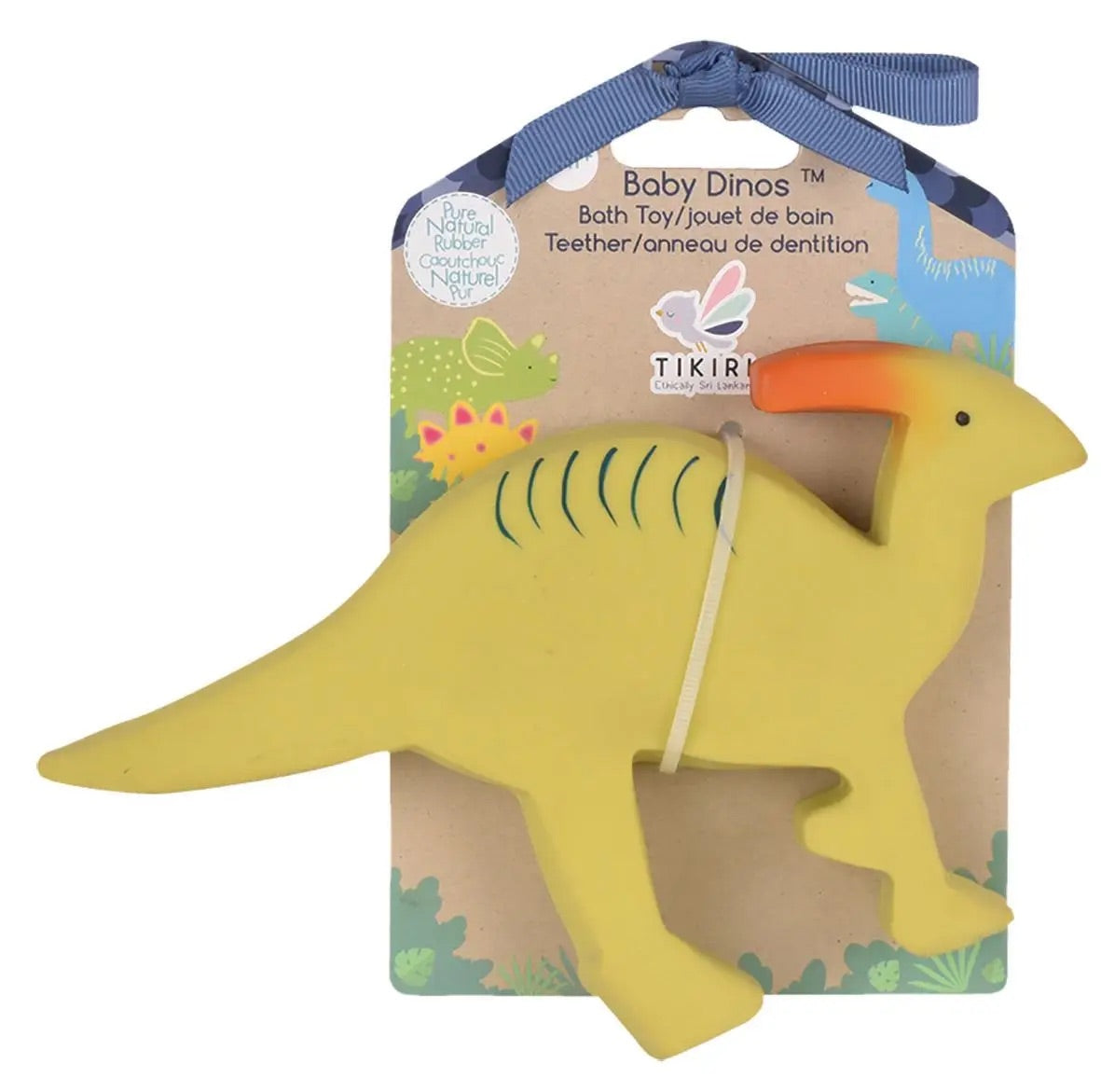 Baby Parasaurolophus Natural Organic Rubber Toy