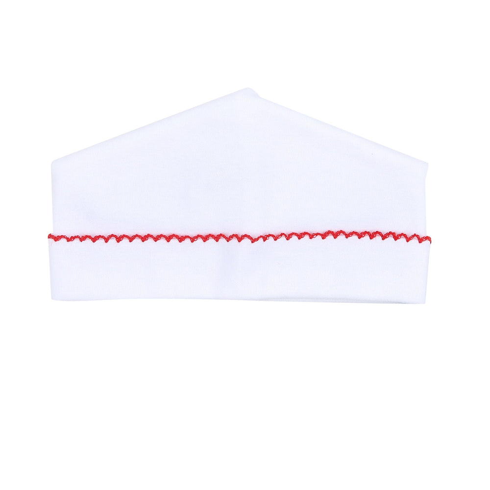 Hat - White with Red Trim