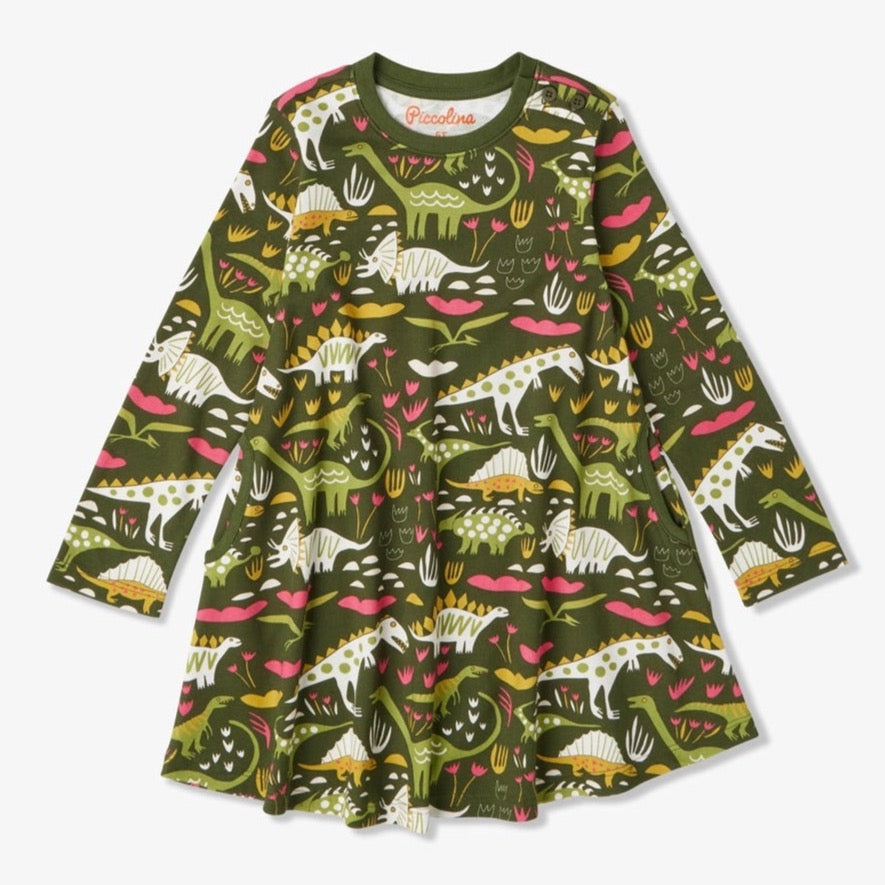 Dinosaur Tunic Dress with Pockets