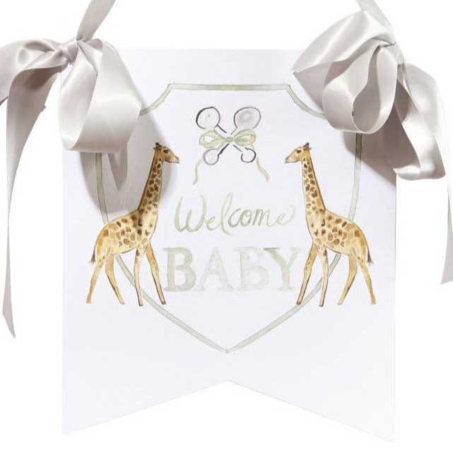Welcome Baby Giraffe Hanger