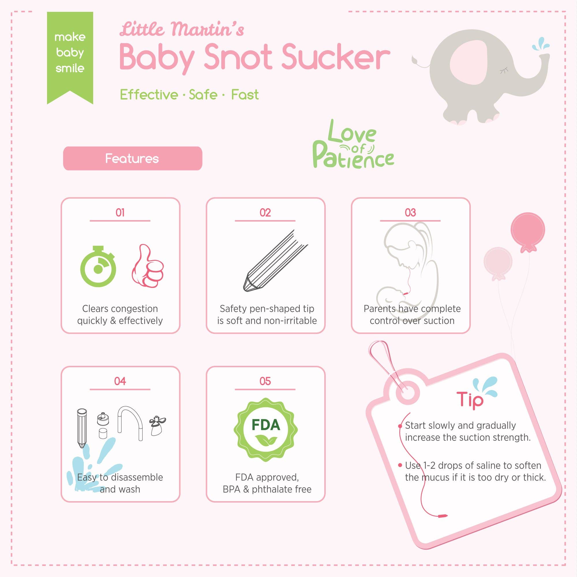 Baby Snot Sucker (Pink)