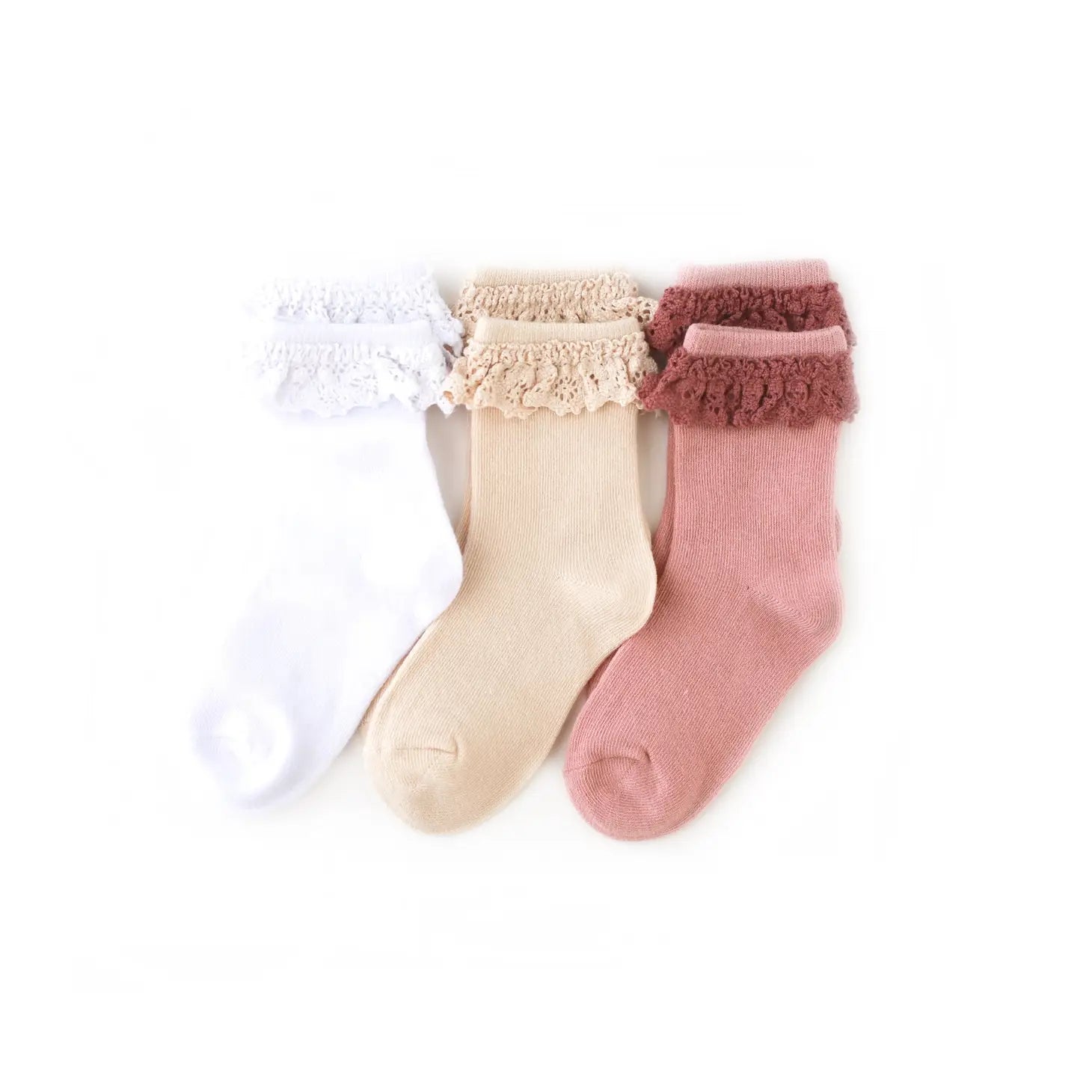 Girlhood Lace Midi Sock Set (3 Pairs)