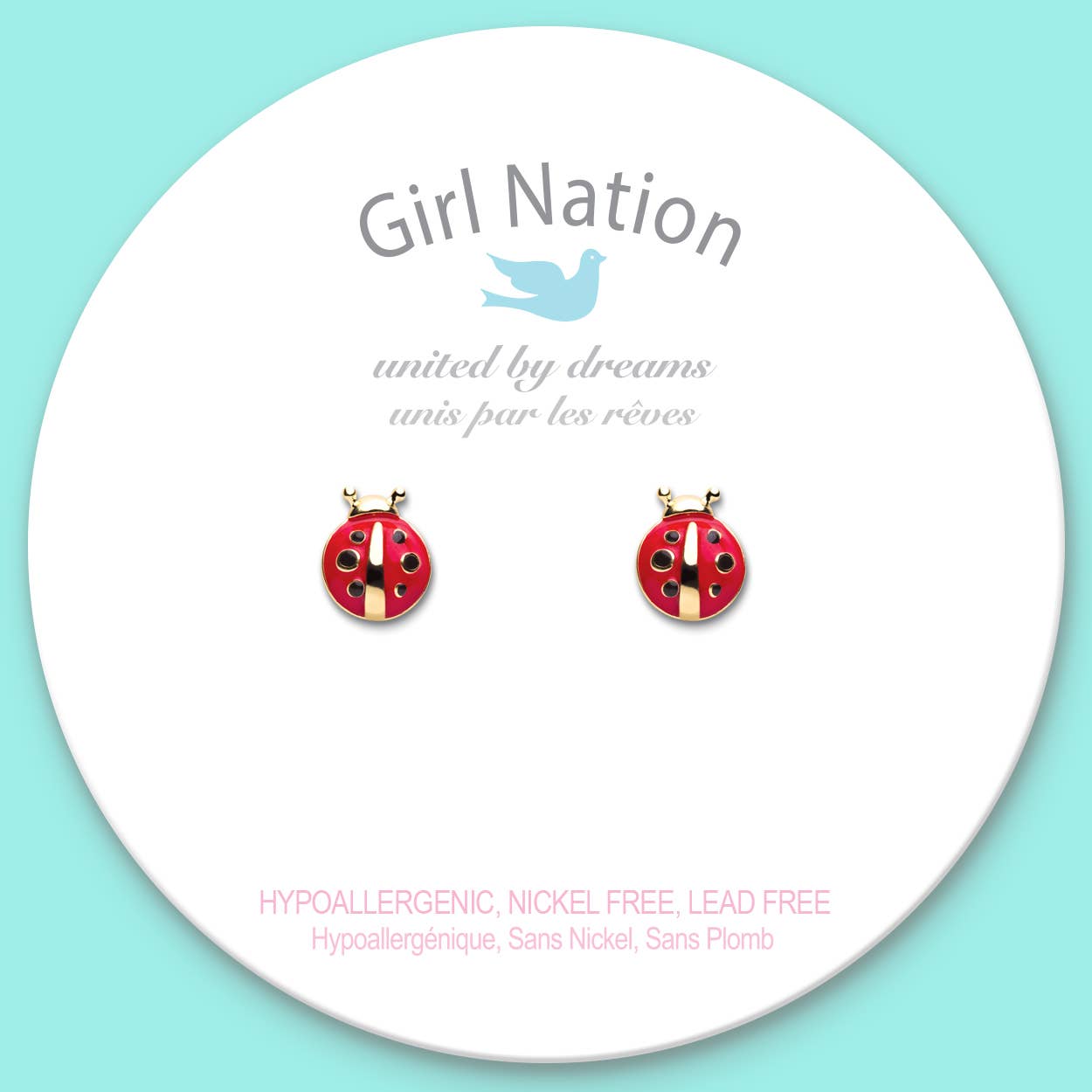 Little Ladybug Pierced Earrings