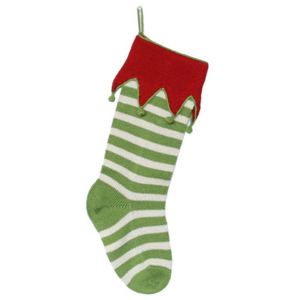 Elf Christmas Stocking - Green
