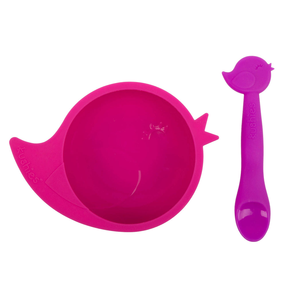 Silibowl Silicone Bowl & Spoon Set - Birdie