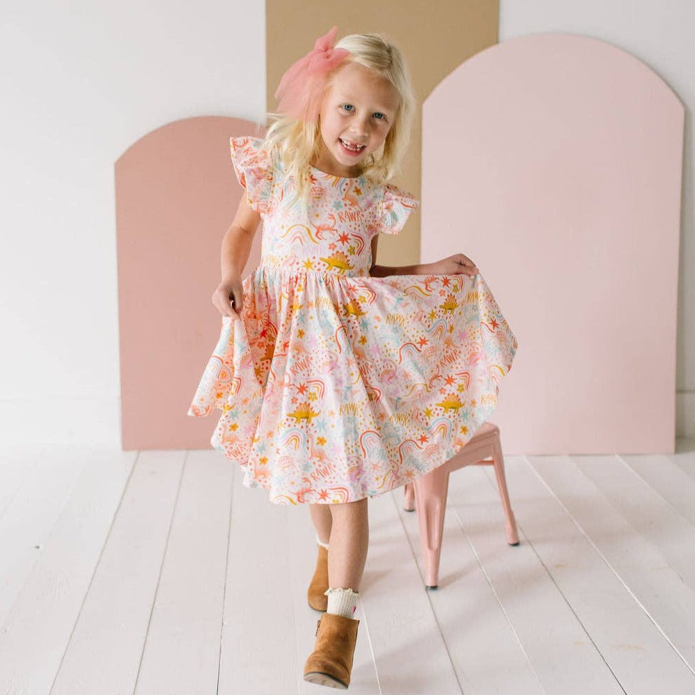 Dreamy Dino Olivia Twirl Dress