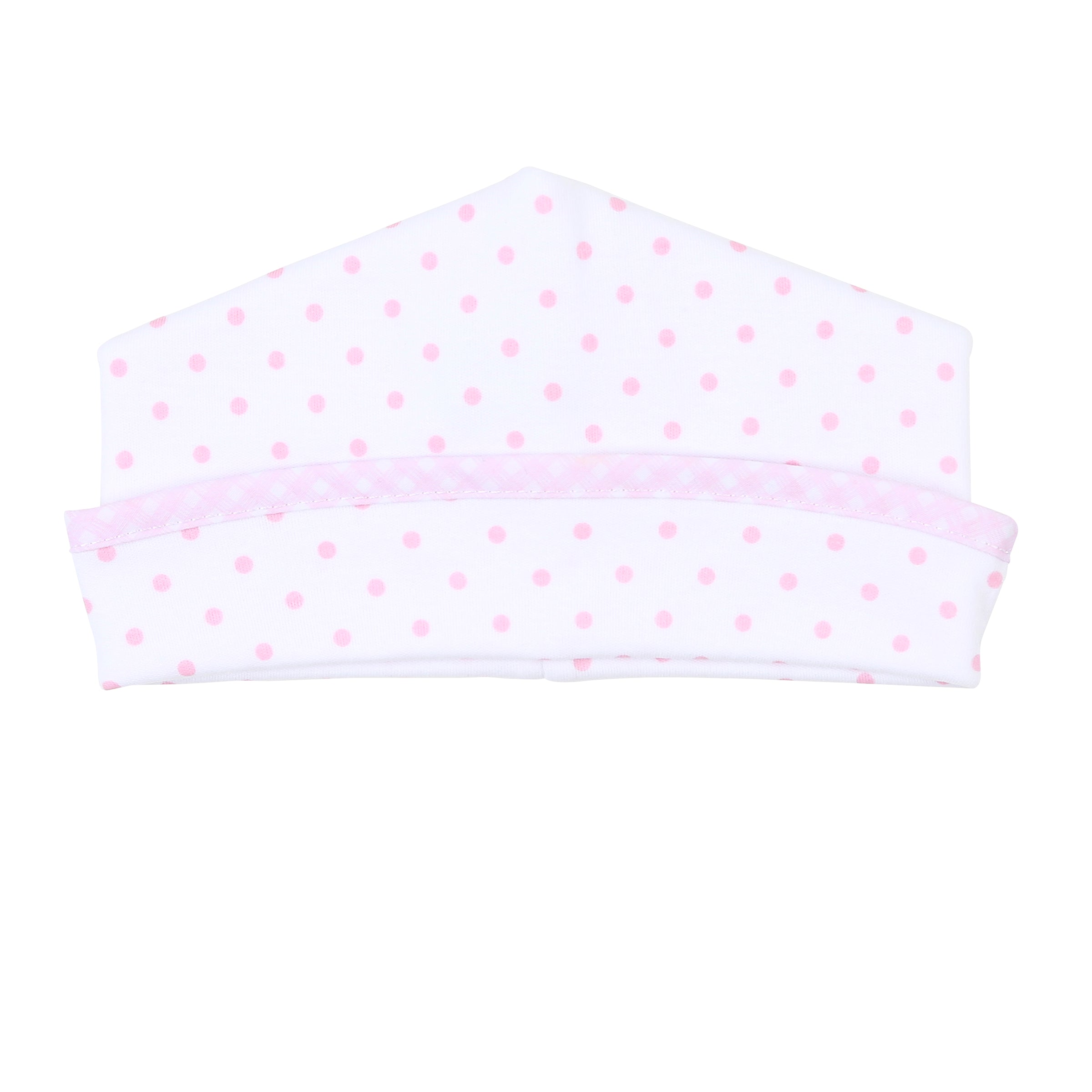 Gingham Dots Hat - Pink