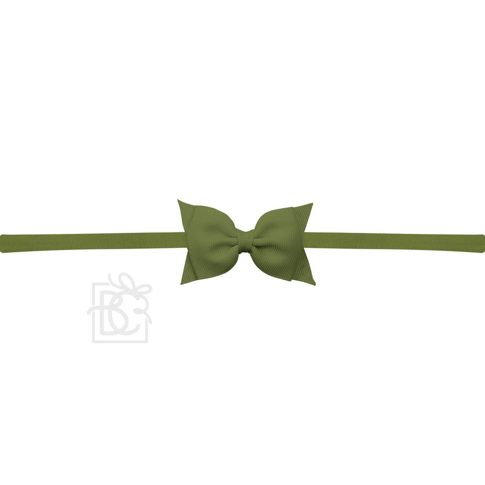 Beyond Creations Girls Layered Double Knot Bow on Clip - GG Gucci Inspired  - Green