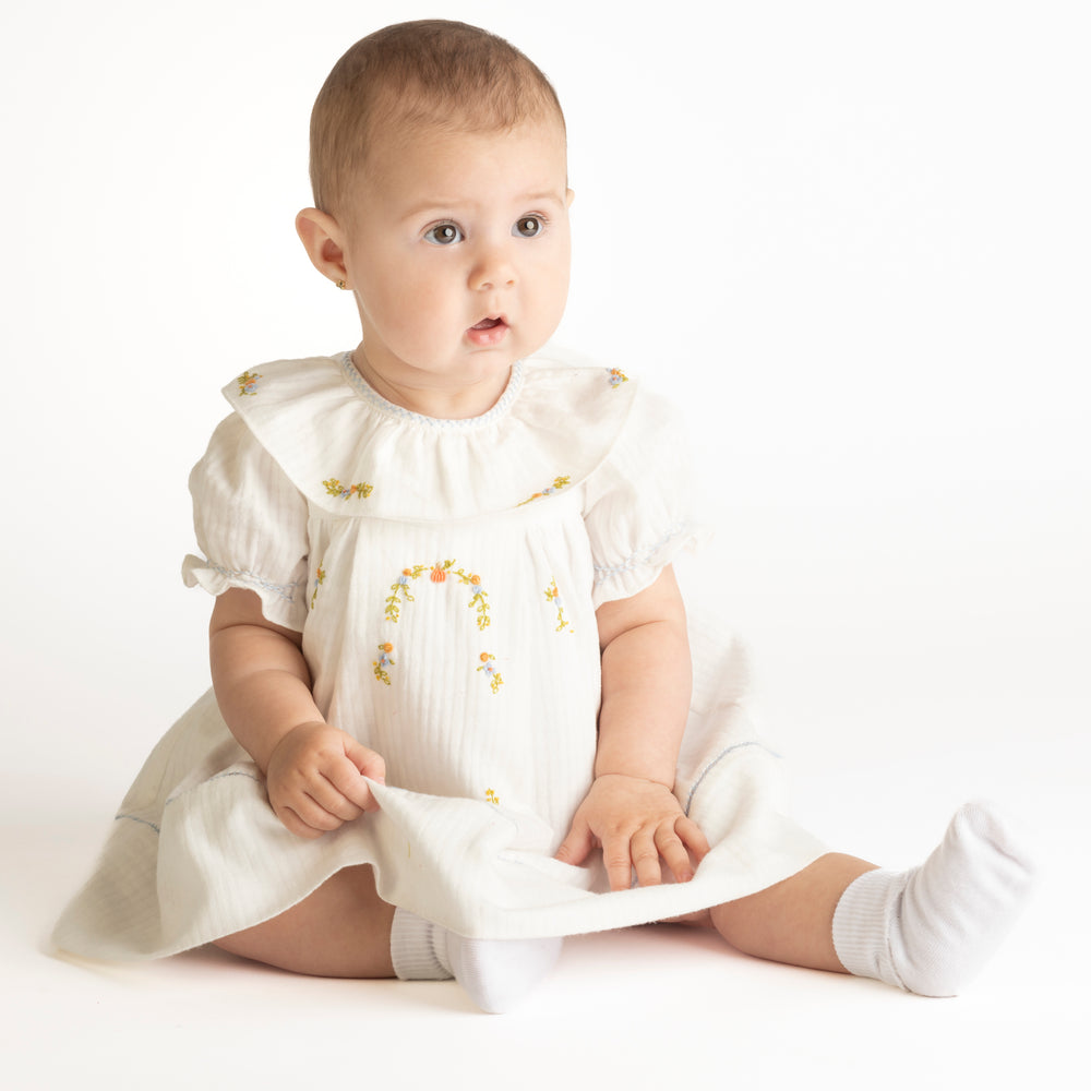 Embroidered Pumpkin Dress