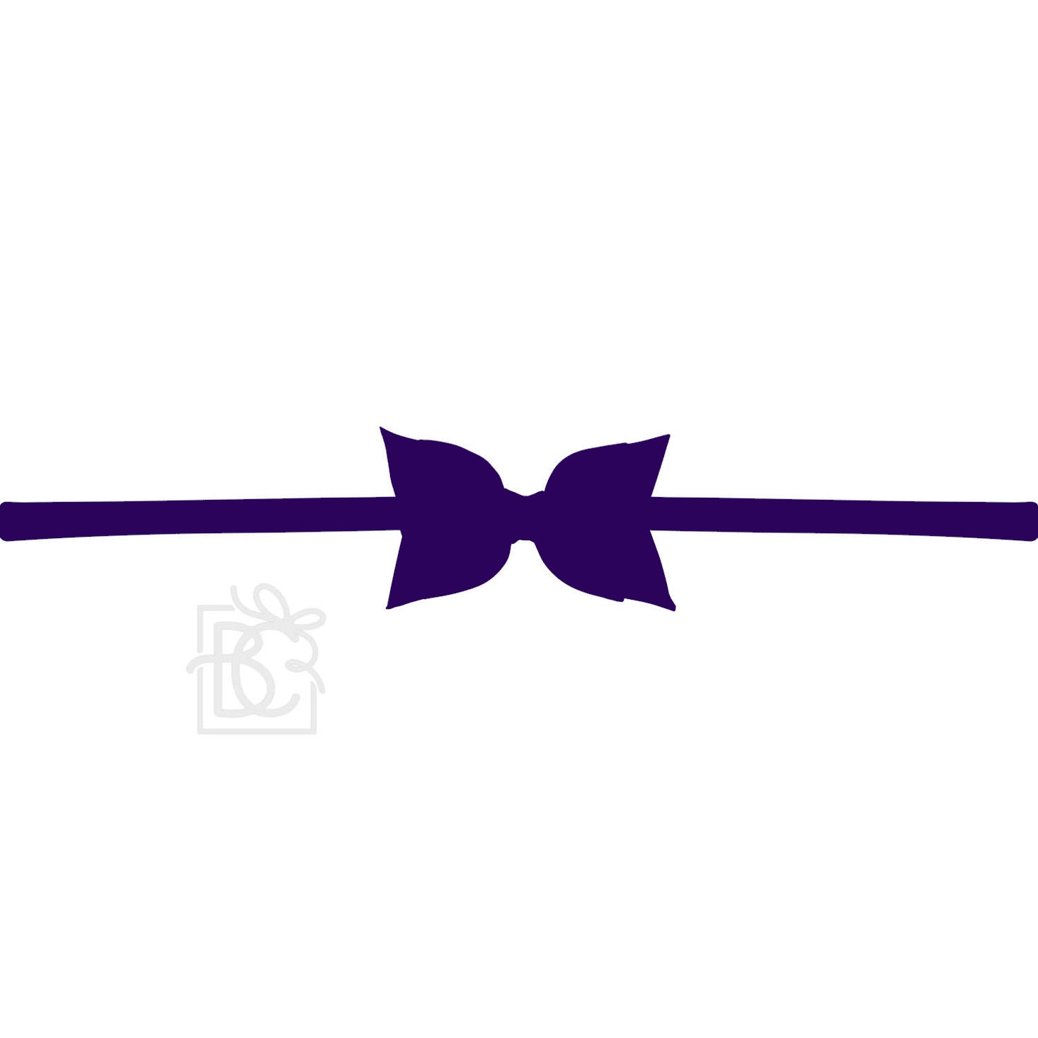 Sophia Baby Headband with Grosgrain Bow - Purple