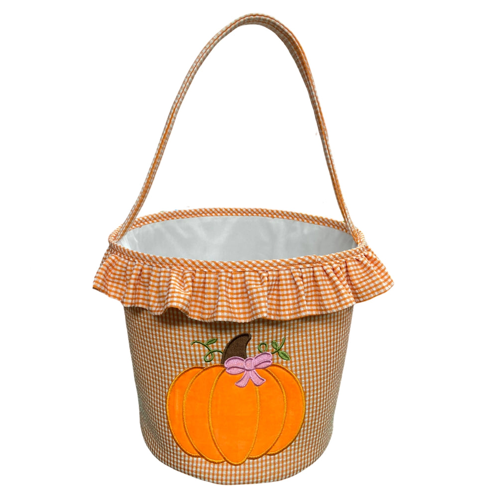 Ruffled Pumpkin Trick or Treat Bag