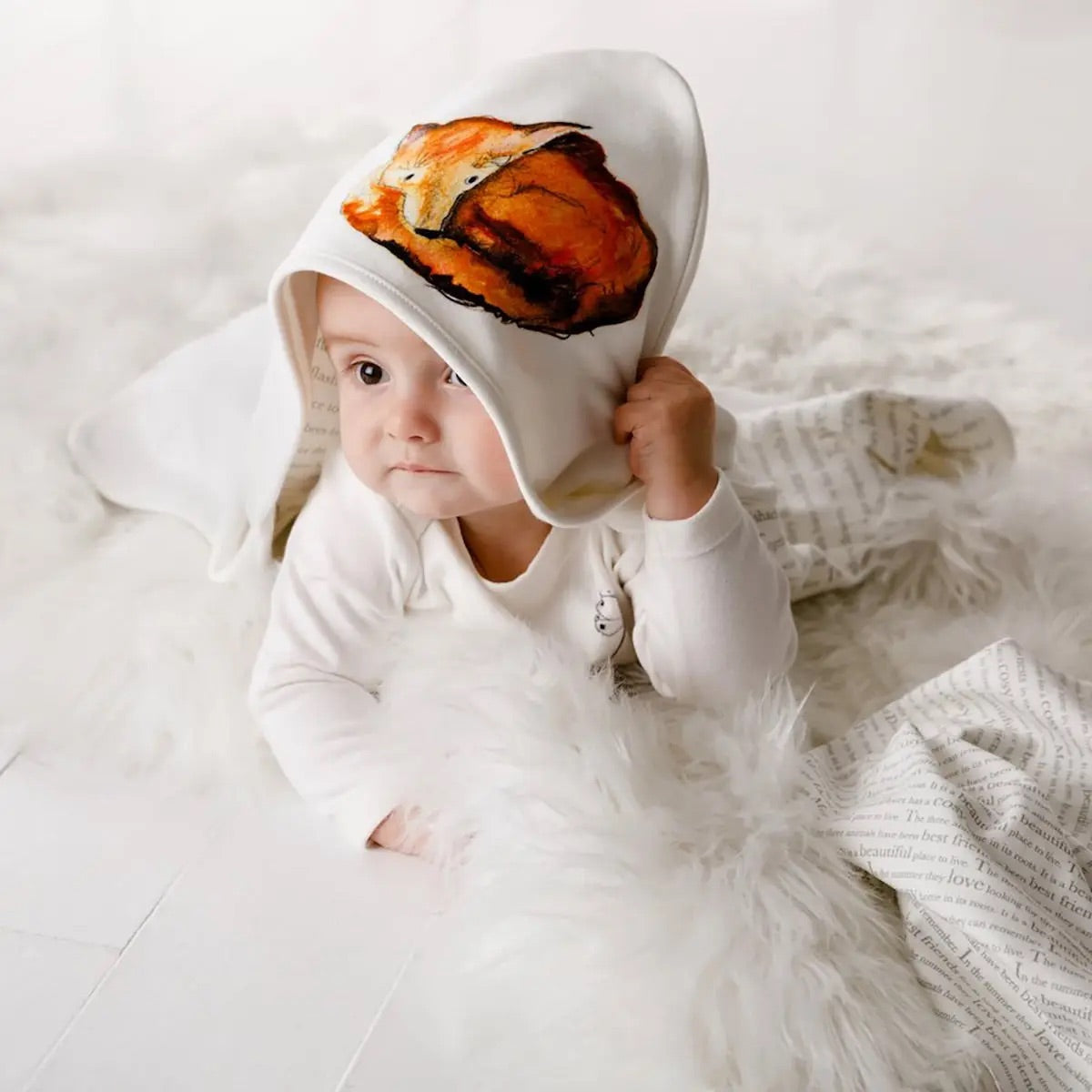 Dexter Fox Hooded Baby Blanket