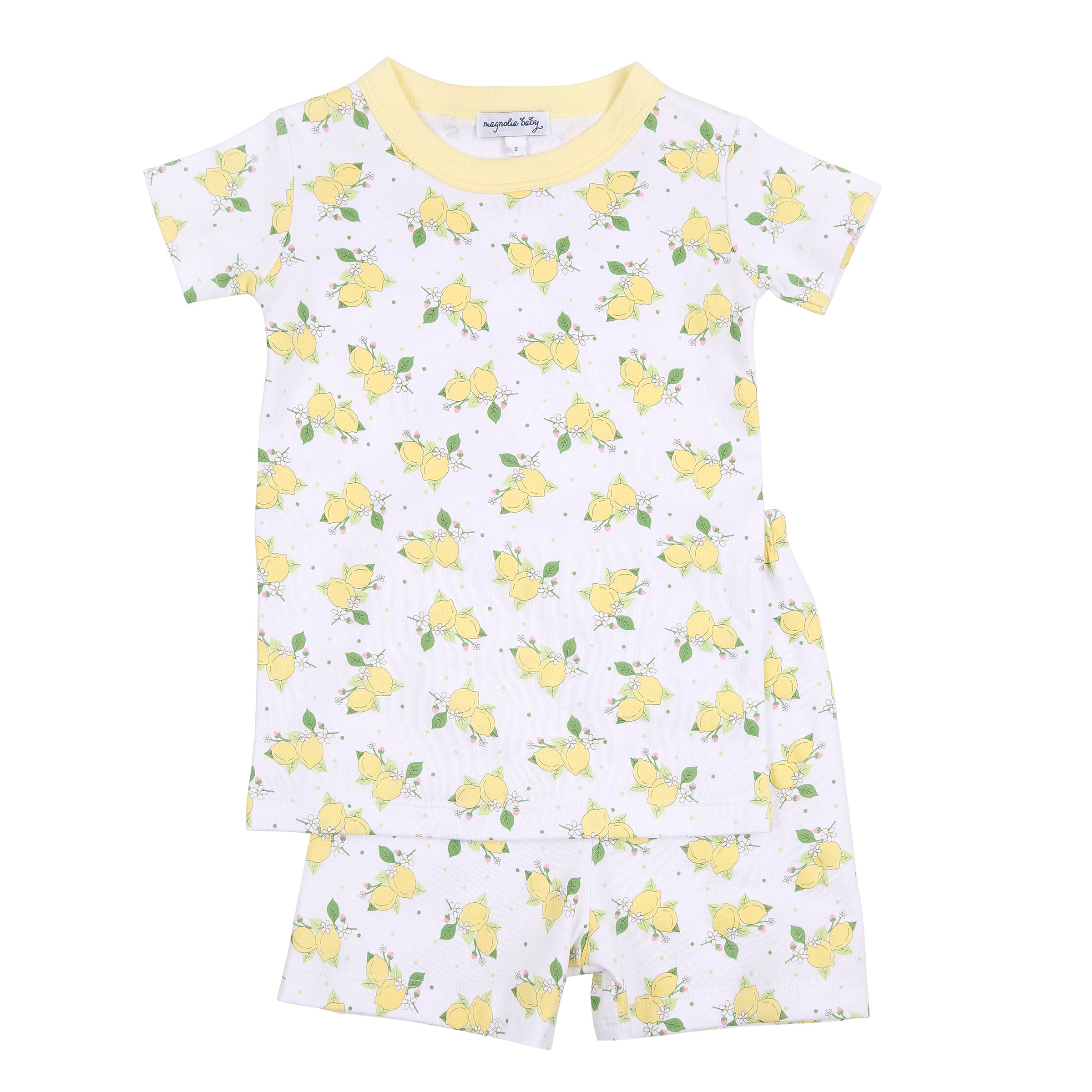 Magnolia Baby Yellow Vintage Lemons Short Pajamas