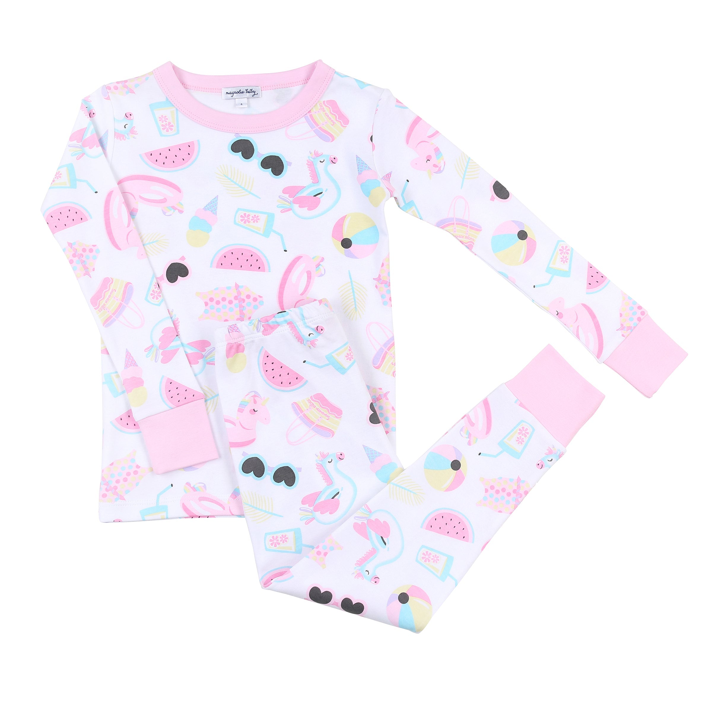 Magnolia Baby Pink Splish Splash Long Pajamas