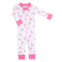 Magnolia Baby Pink Tiny Sailboat Zipped Pajama