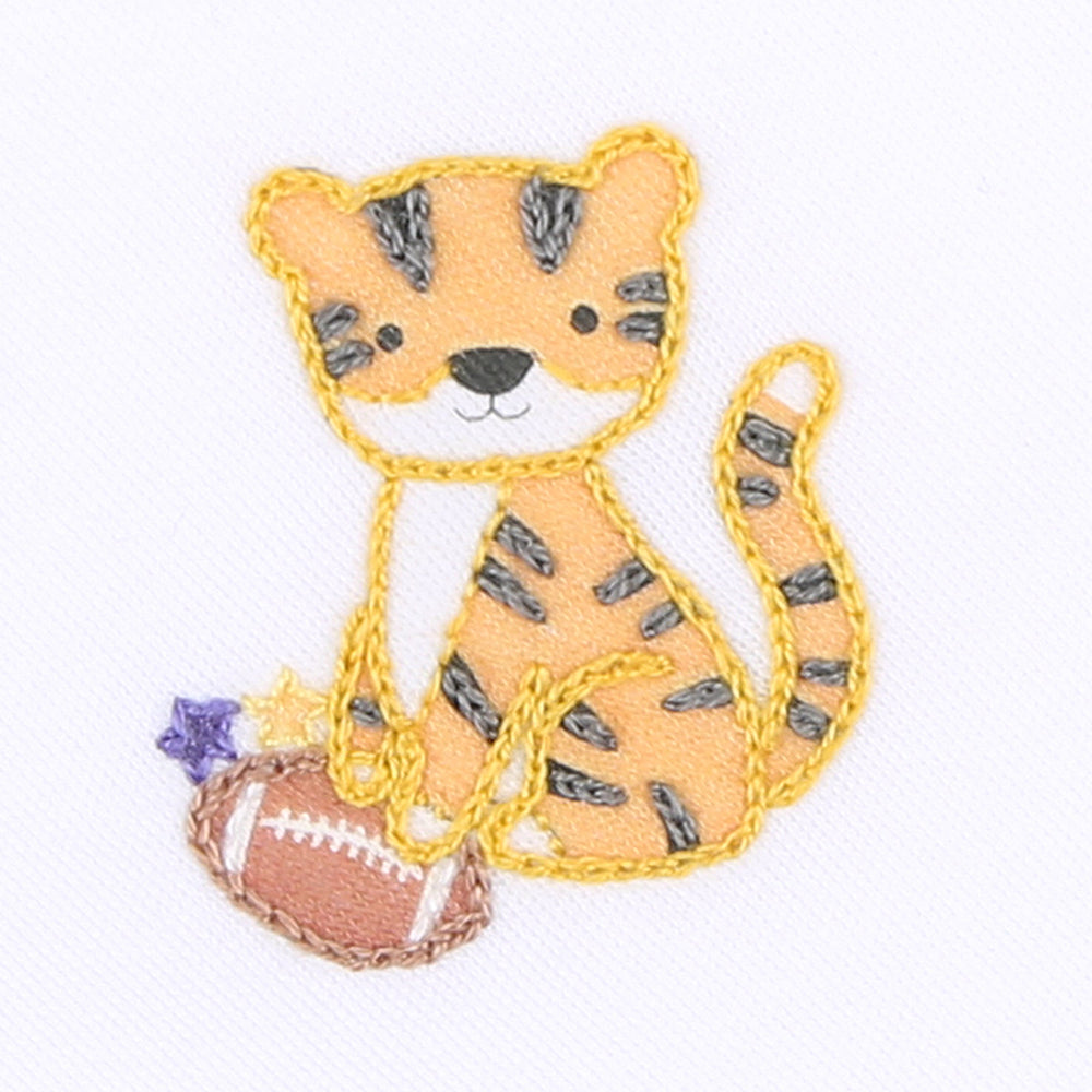 Tiger Football Hooded Towel - Purple/Gold