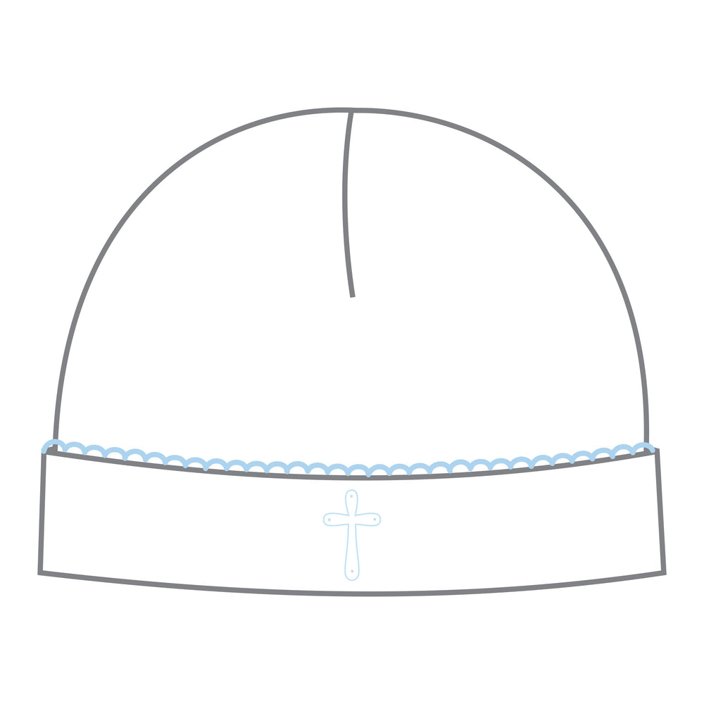 Blessed Embroidered Hat - Blue