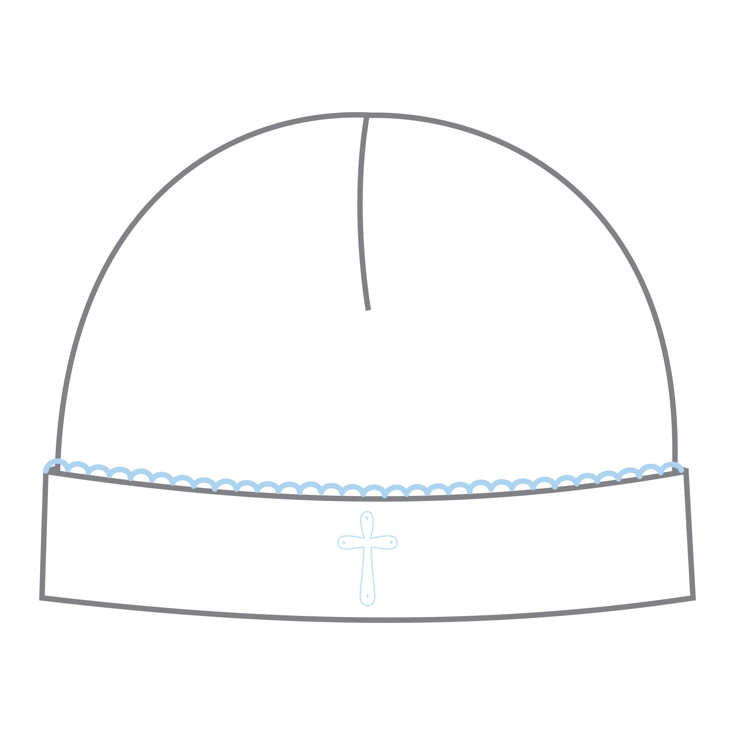 Blessed Embroidered Hat - Blue